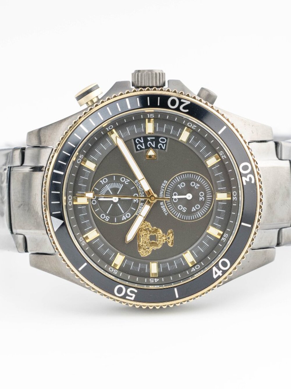 Fossil PR2121 Chronograph Gunmetal NWT Quartz Analog Men's Watch New Battery - Picture 3 of 9
